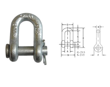 Schäkel-G215 US-RUNDSTIFT-KETTENSCHÄKEL