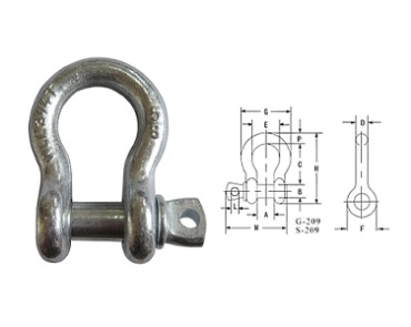 Schäkel-G209 US-SCHRAUBENSTIFT-ANKERSCHÄKEL