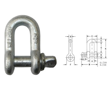 Schäkel-G210 US-Kettenschäkel mit Schraubenbolzen